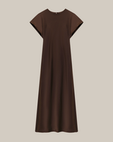 Flowy Wrap Dress Brown