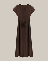 Flowy Wrap Dress Brown